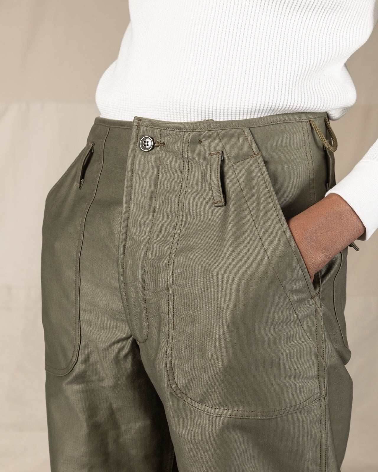 The Real McCoy's U.S.N. A-2 Deck Trousers - Olive - Standard & Strange