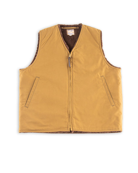 The Real McCoy's USN Alpaca Vest - Khaki - Standard & Strange