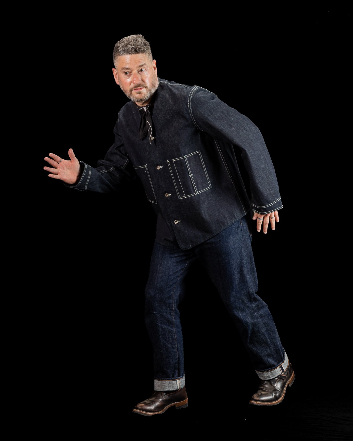 WWII Denim Engineer Coat - Indigo