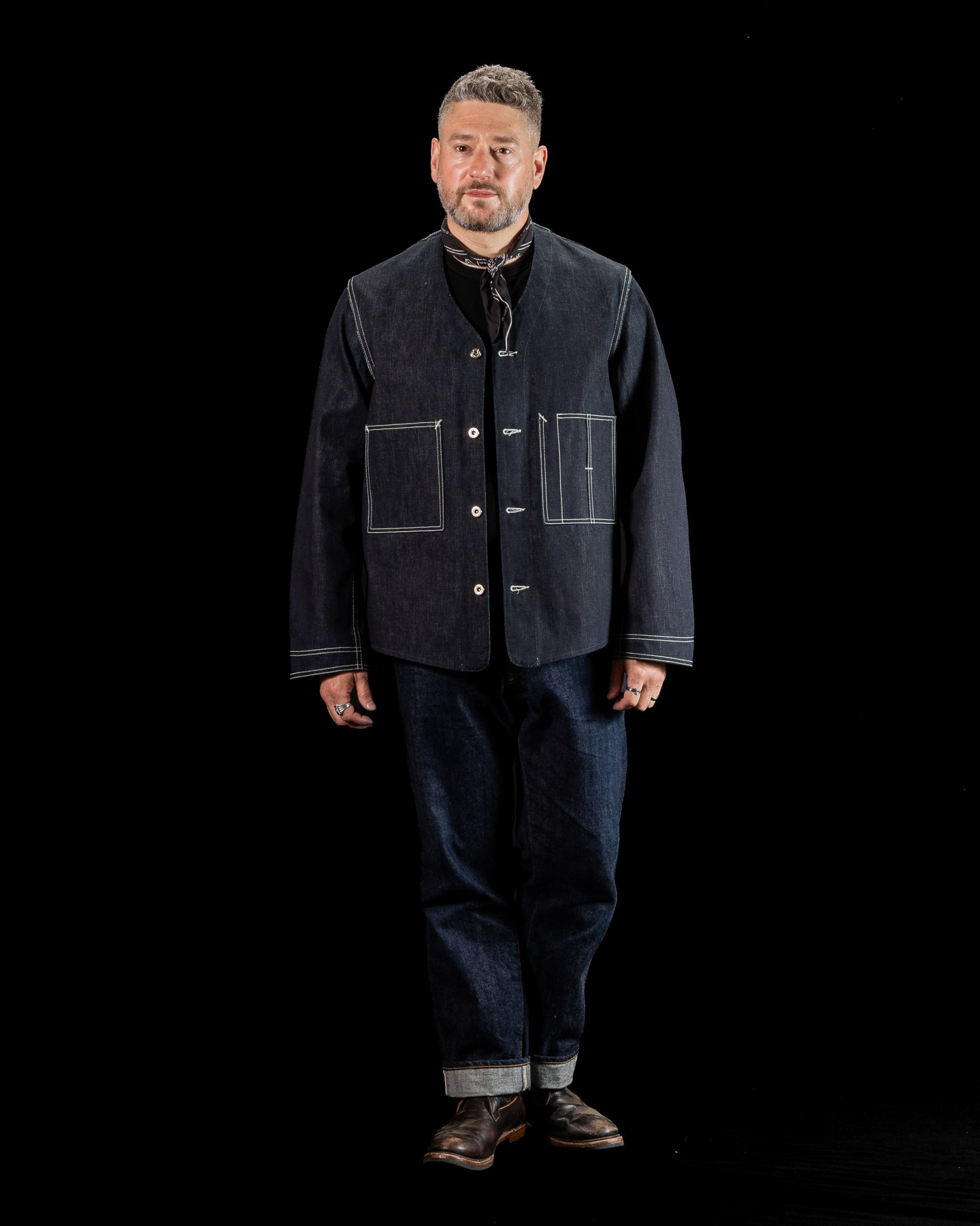 WWII Denim Engineer Coat - Indigo
