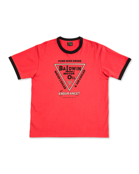 The Real McCoy's Joe McCoy Tee / Baldwin Motor Oil - Scarlet/Black - Standard & Strange