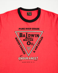 The Real McCoy's Joe McCoy Tee / Baldwin Motor Oil - Scarlet/Black - Standard & Strange