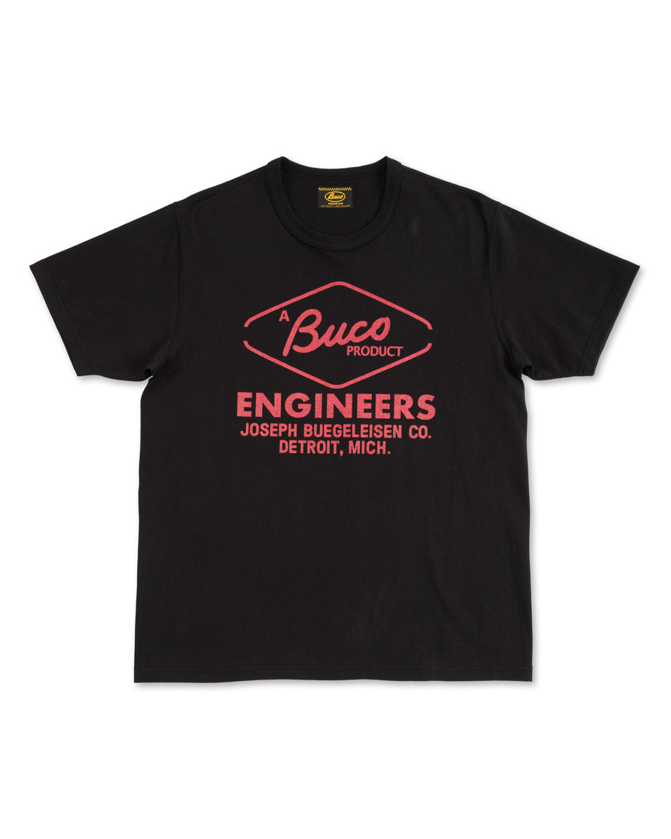 The Real McCoy's Buco Tee / Engineers - Black - Standard & Strange