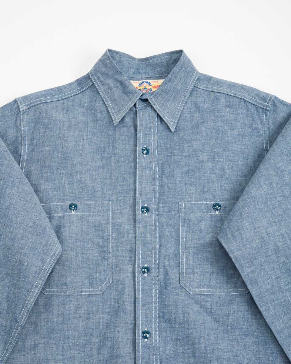 The Real McCoy's U.S. Navy Chambray L/S Shirt - Light Blue - Standard & Strange