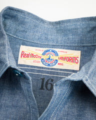 The Real McCoy's U.S. Navy Chambray L/S Shirt - Light Blue - Standard & Strange