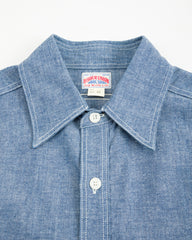 The Real McCoy's 8HU Chambray Serviceman Shirt - Light Blue - Standard & Strange