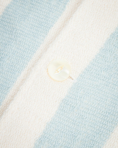 The Real McCoy's Stripe Cotton Pile Beach Shirt - Light Blue - Standard & Strange