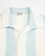 The Real McCoy's Stripe Cotton Pile Beach Shirt - Light Blue - Standard & Strange