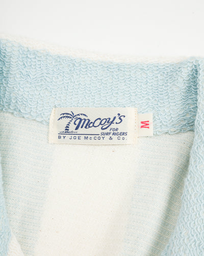 The Real McCoy's Stripe Cotton Pile Beach Shirt - Light Blue - Standard & Strange