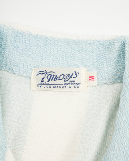 The Real McCoy's Stripe Cotton Pile Beach Shirt - Light Blue - Standard & Strange
