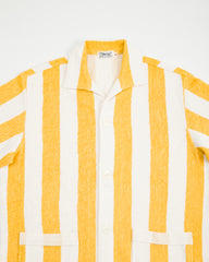 The Real McCoy's Stripe Cotton Pile Beach Shirt - Yellow - Standard & Strange