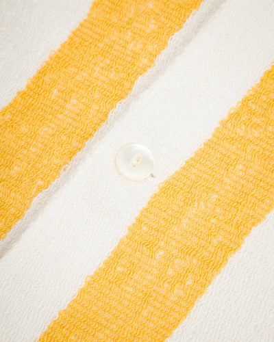 The Real McCoy's Stripe Cotton Pile Beach Shirt - Yellow - Standard & Strange