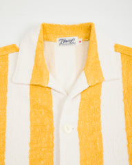 The Real McCoy's Stripe Cotton Pile Beach Shirt - Yellow - Standard & Strange