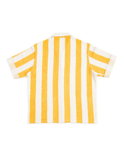 The Real McCoy's Stripe Cotton Pile Beach Shirt - Yellow - Standard & Strange