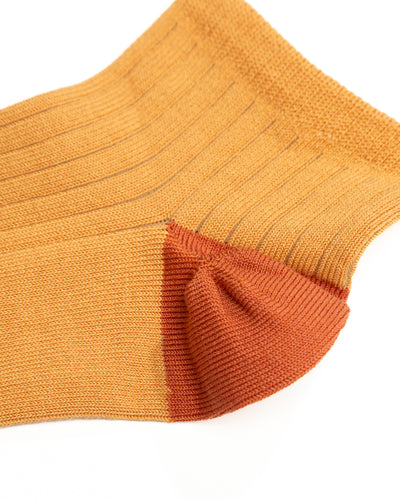 RoToTo Hybrid Ankle Socks - Light Orange/Terracotta - Standard & Strange