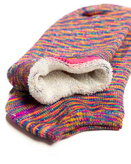 RoToTo Washi Pile Short Socks "Kasuri" - Rainbow - Standard & Strange