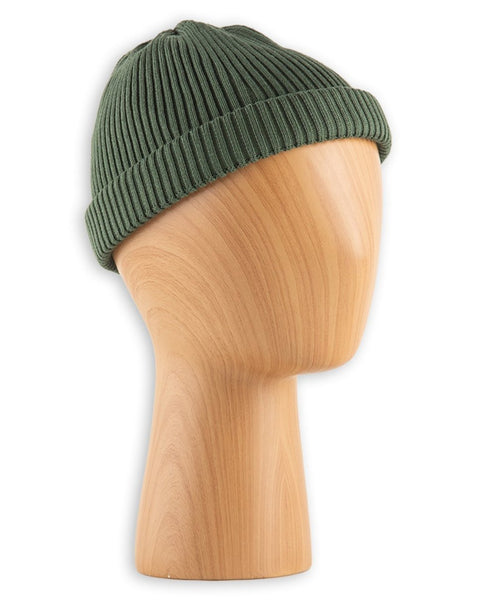 RoToTo Cotton Roll-Up Beanie - Dark Green - Standard & Strange