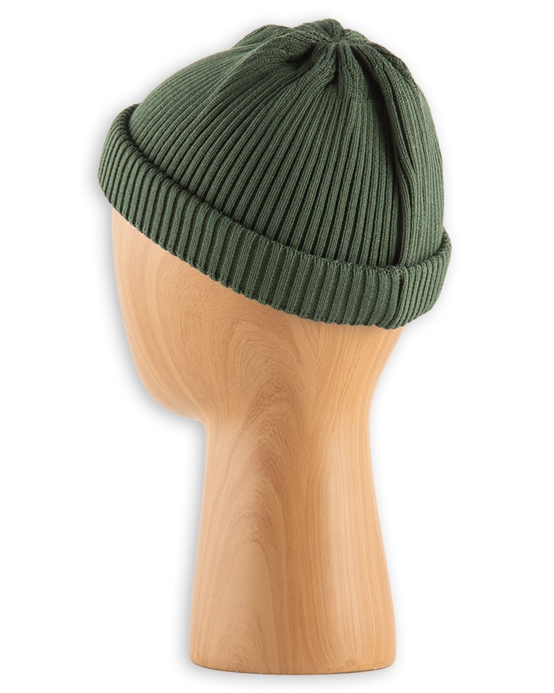 RoToTo Cotton Roll-Up Beanie - Dark Green - Standard & Strange