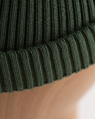 RoToTo Cotton Roll-Up Beanie - Dark Green - Standard & Strange