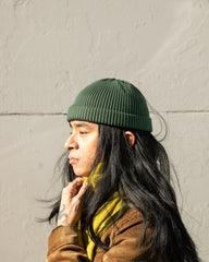 RoToTo Cotton Roll-Up Beanie - Dark Green - Standard & Strange