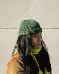 RoToTo Cotton Roll-Up Beanie - Dark Green - Standard & Strange