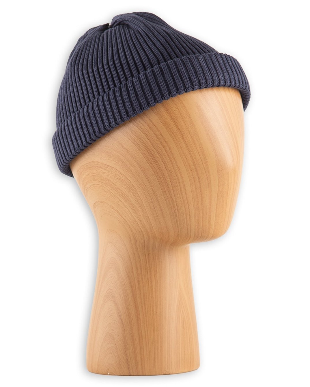 RoToTo Cotton Roll-Up Beanie - Navy - Standard & Strange