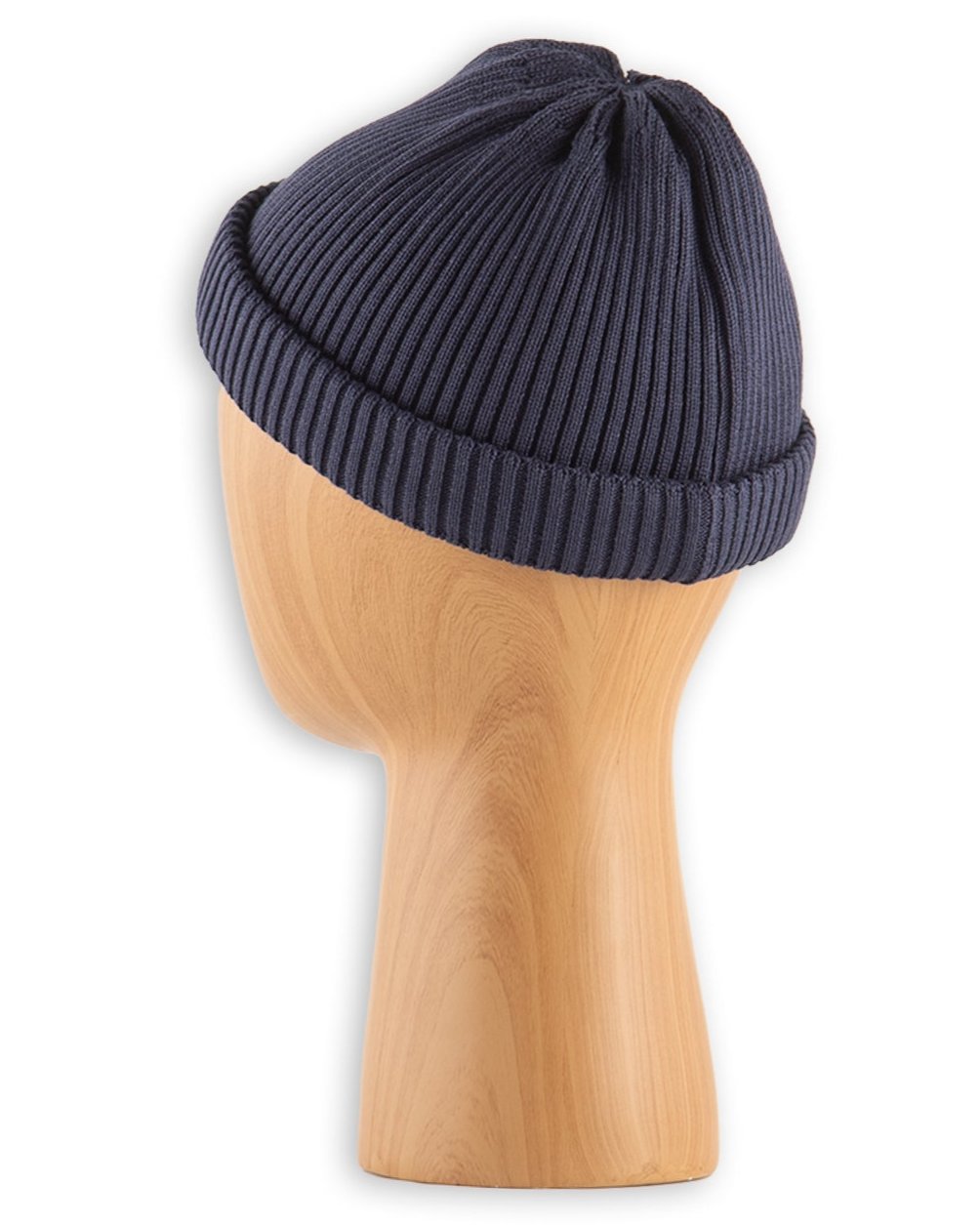 RoToTo Cotton Roll-Up Beanie - Navy - Standard & Strange