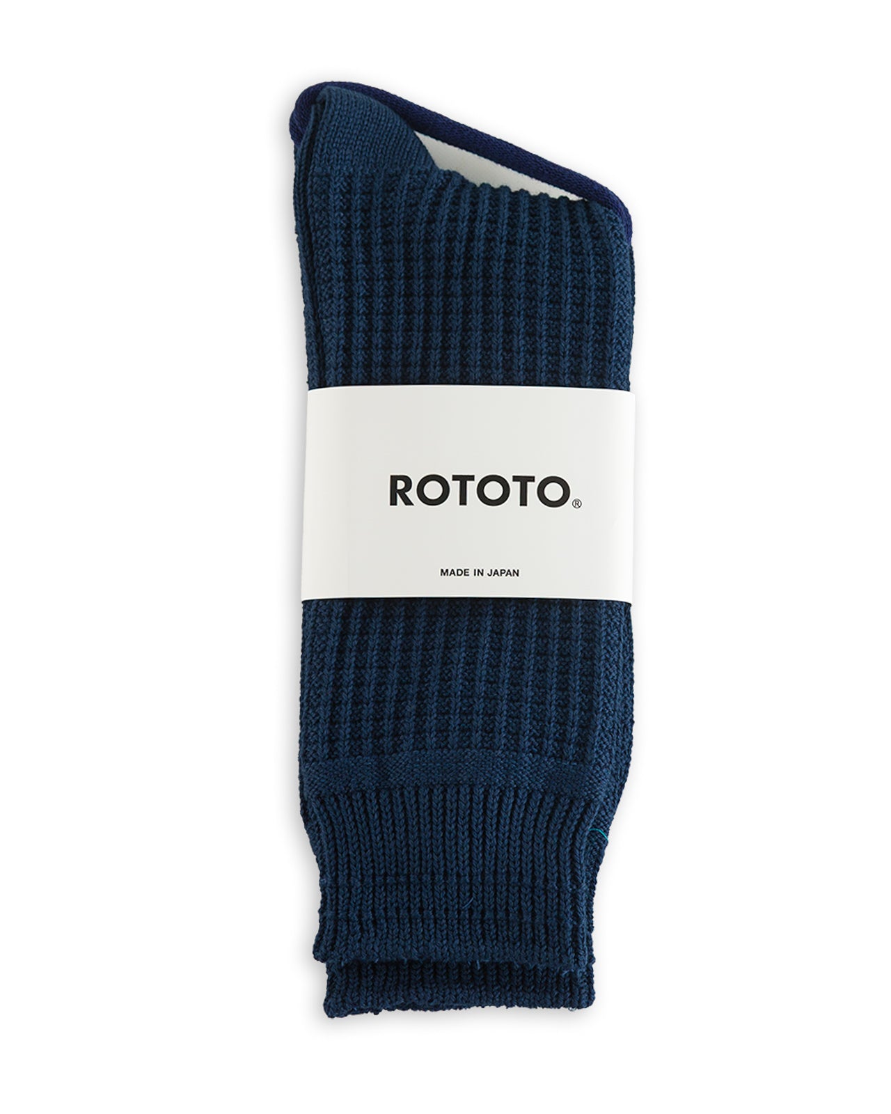RoToTo Cotton Waffle Socks - Dull Blue - Standard & Strange