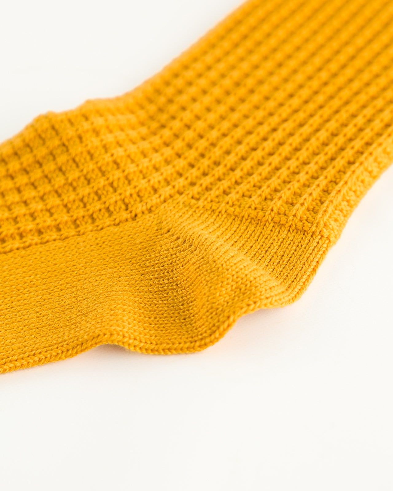RoToTo Cotton Waffle Socks - Mustard - Standard & Strange