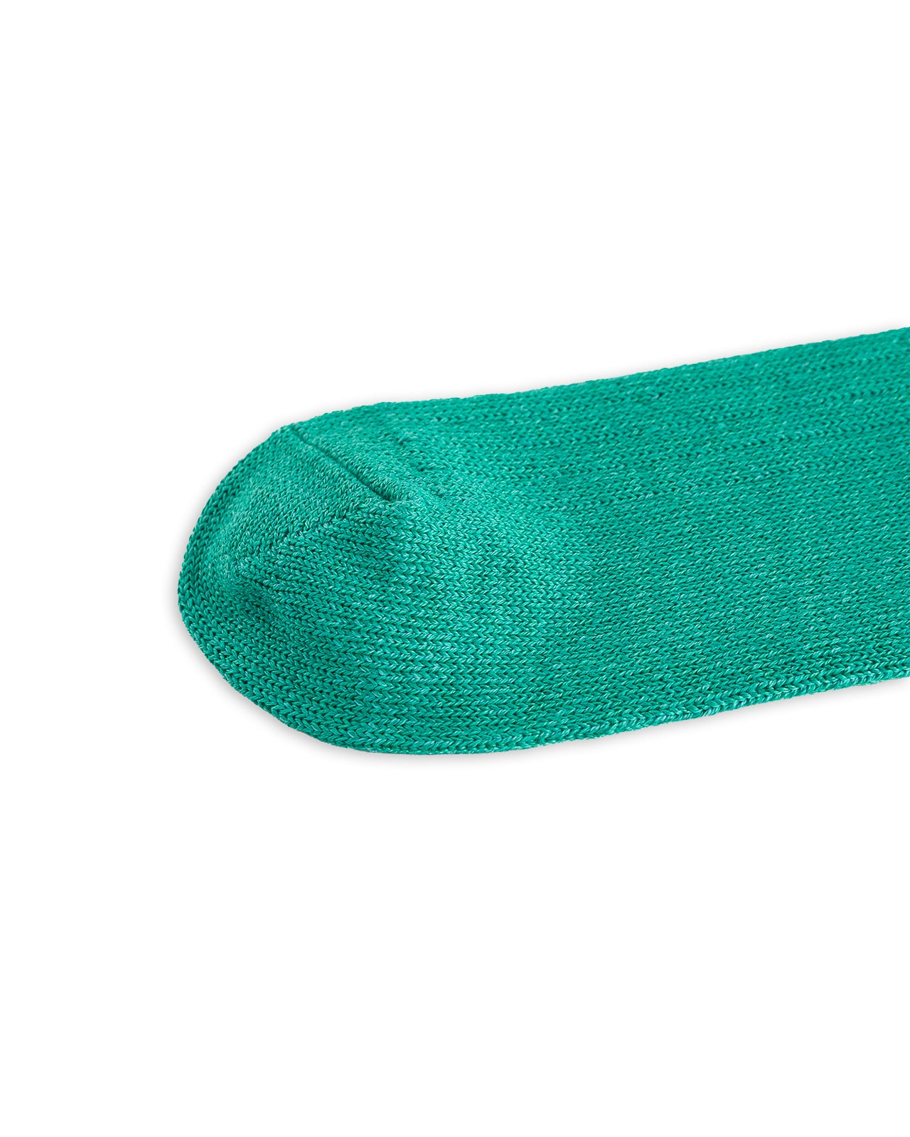 RoToTo Linen/Cotton Ribbed Crew Socks - Aqua Green - Standard & Strange