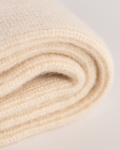 RoToTo Merino Lambswool Sock Knit Scarf - Off White - Standard & Strange