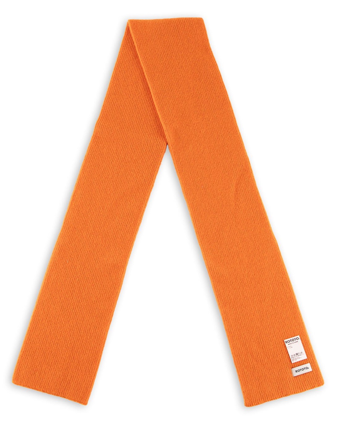 RoToTo Merino Lambswool Sock Knit Scarf - Orange - Standard & Strange