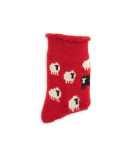 RoToTo Pile Room Socks "Sheep" - Red - Standard & Strange