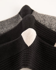 RoToTo Recycled Cotton/Wool Daily 3-pack Socks - Black/Gray - Standard & Strange