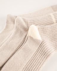 RoToTo Recycled Cotton/Wool Daily 3-pack Socks - Gray/Off White - Standard & Strange