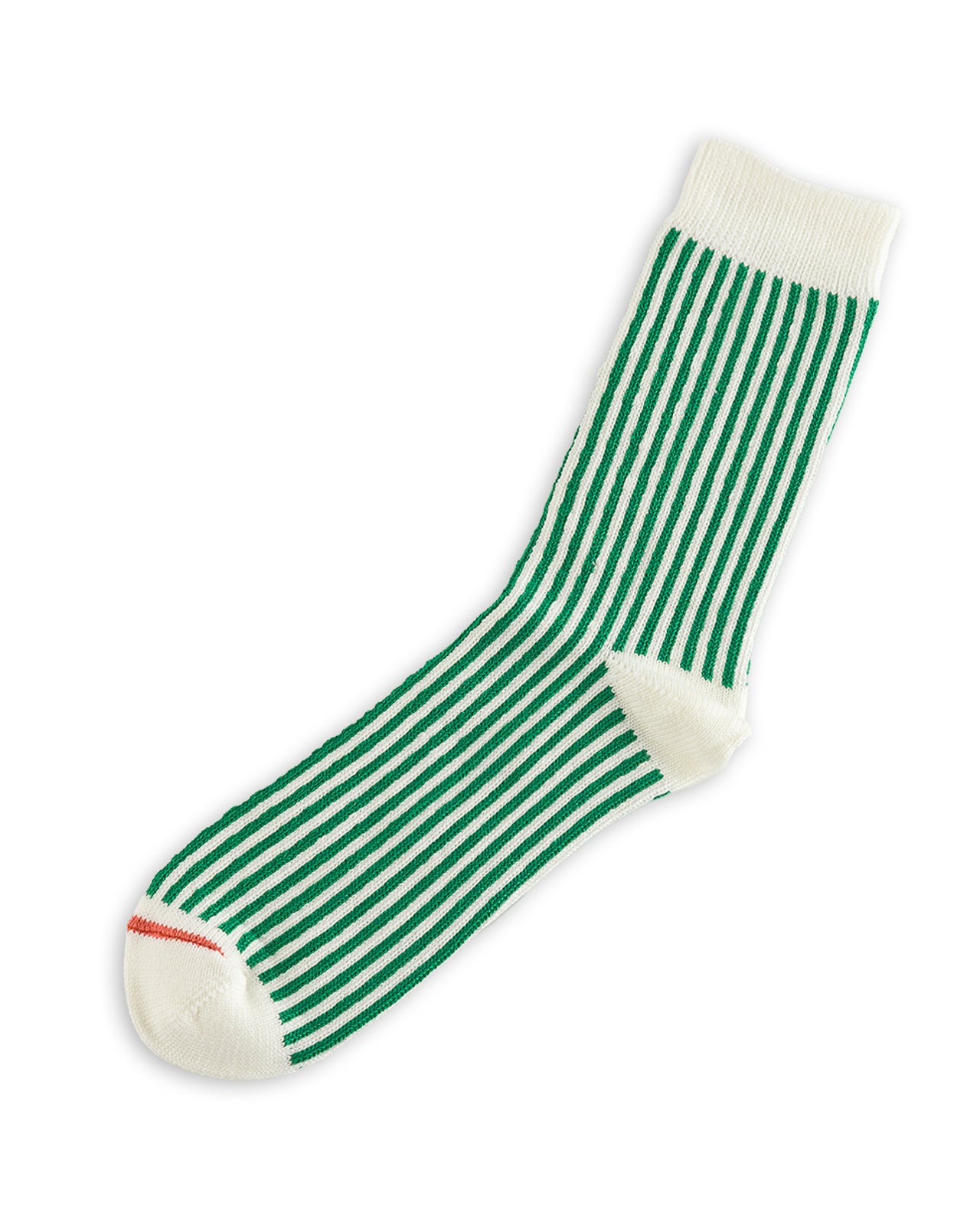 RoToTo Vertical Stripe Socks - White/Green - Standard & Strange