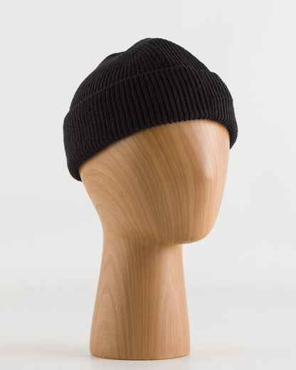 RoToTo Washi/Recycled Cotton Beanie - Black - Standard & Strange