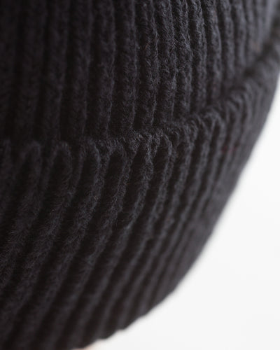 RoToTo Washi/Recycled Cotton Beanie - Black - Standard & Strange