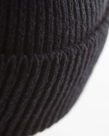 RoToTo Washi/Recycled Cotton Beanie - Black - Standard & Strange