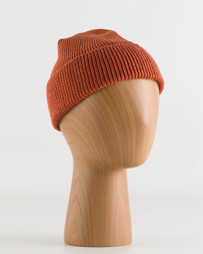 RoToTo Washi/Recycled Cotton Beanie - Dark Orange - Standard & Strange