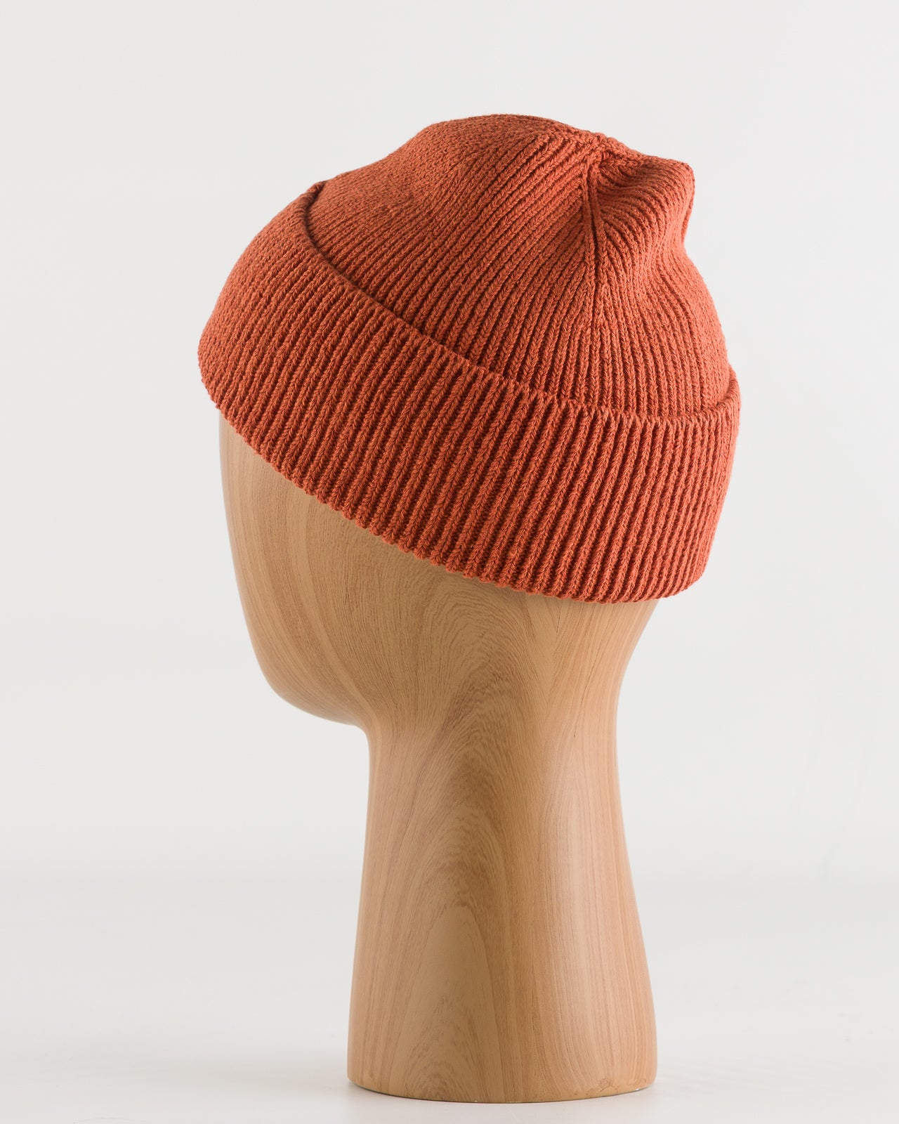 RoToTo Washi/Recycled Cotton Beanie - Dark Orange - Standard & Strange