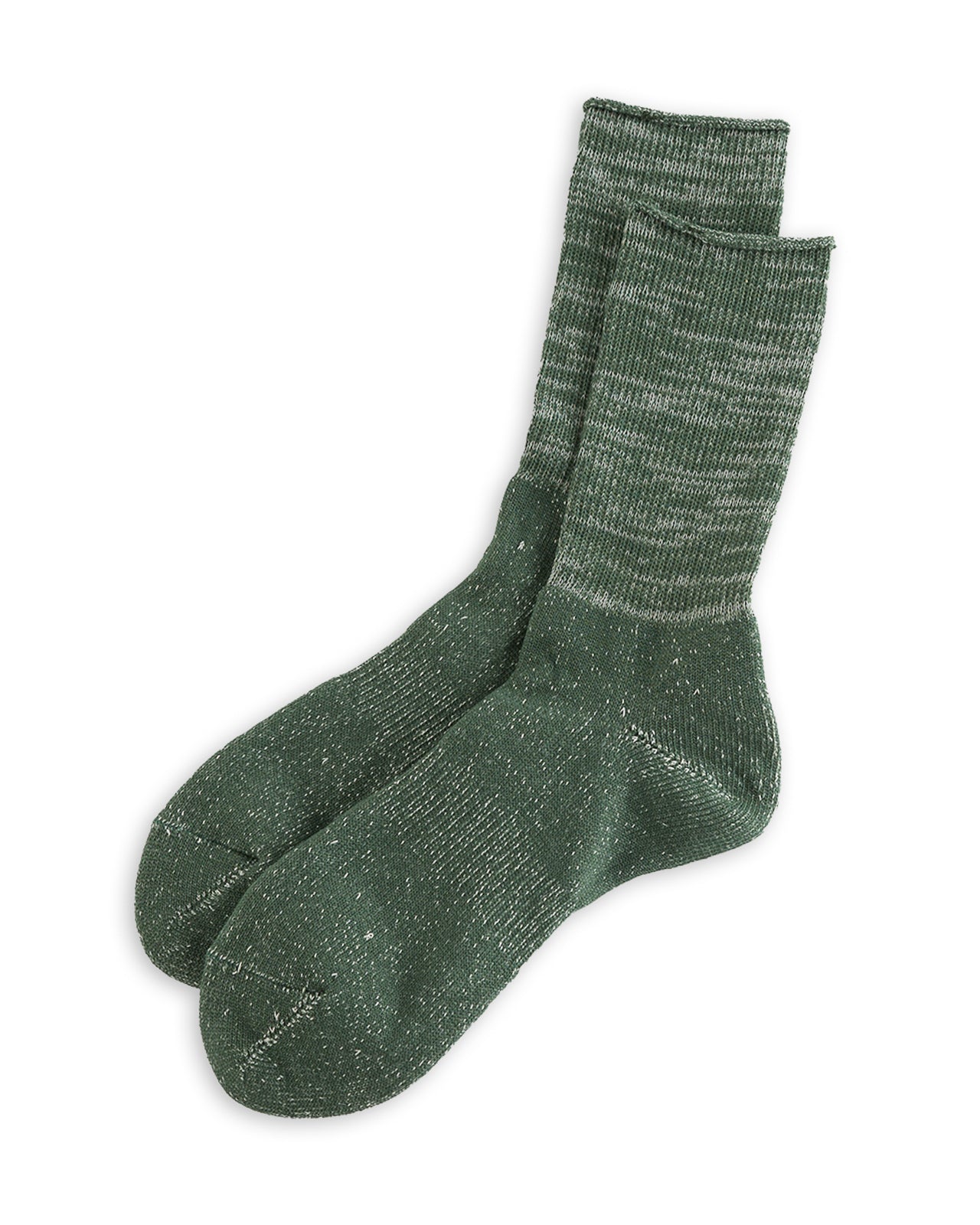 RoToTo Washi Pile Crew Socks - Dark Green - Standard & Strange