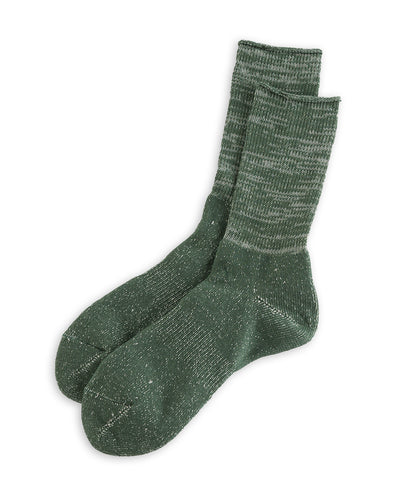 RoToTo Washi Pile Crew Socks - Dark Green - Standard & Strange