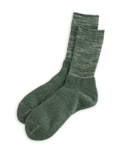 RoToTo Washi Pile Crew Socks - Dark Green - Standard & Strange