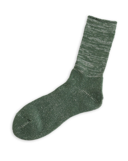 RoToTo Washi Pile Crew Socks - Dark Green - Standard & Strange