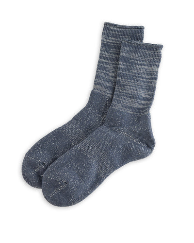 RoToTo Washi Pile Crew Socks - Slate Blue - Standard & Strange