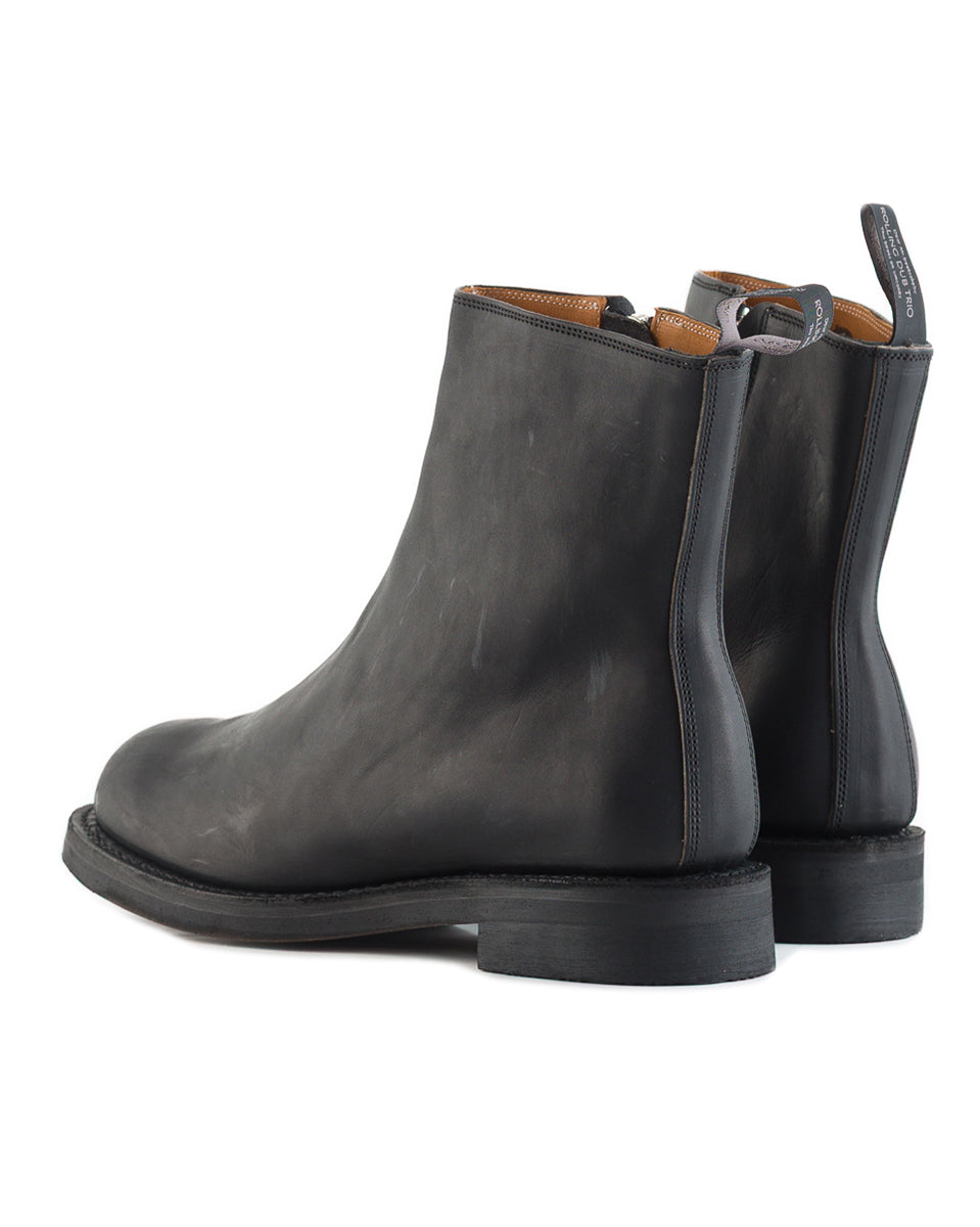 Rolling Dub Trio Casper Side Zip Boot - Black Guidi Calf - Standard & Strange