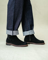 Rolling Dub Trio Casper Side Zip Boot - Black Oiled Suede - Standard & Strange