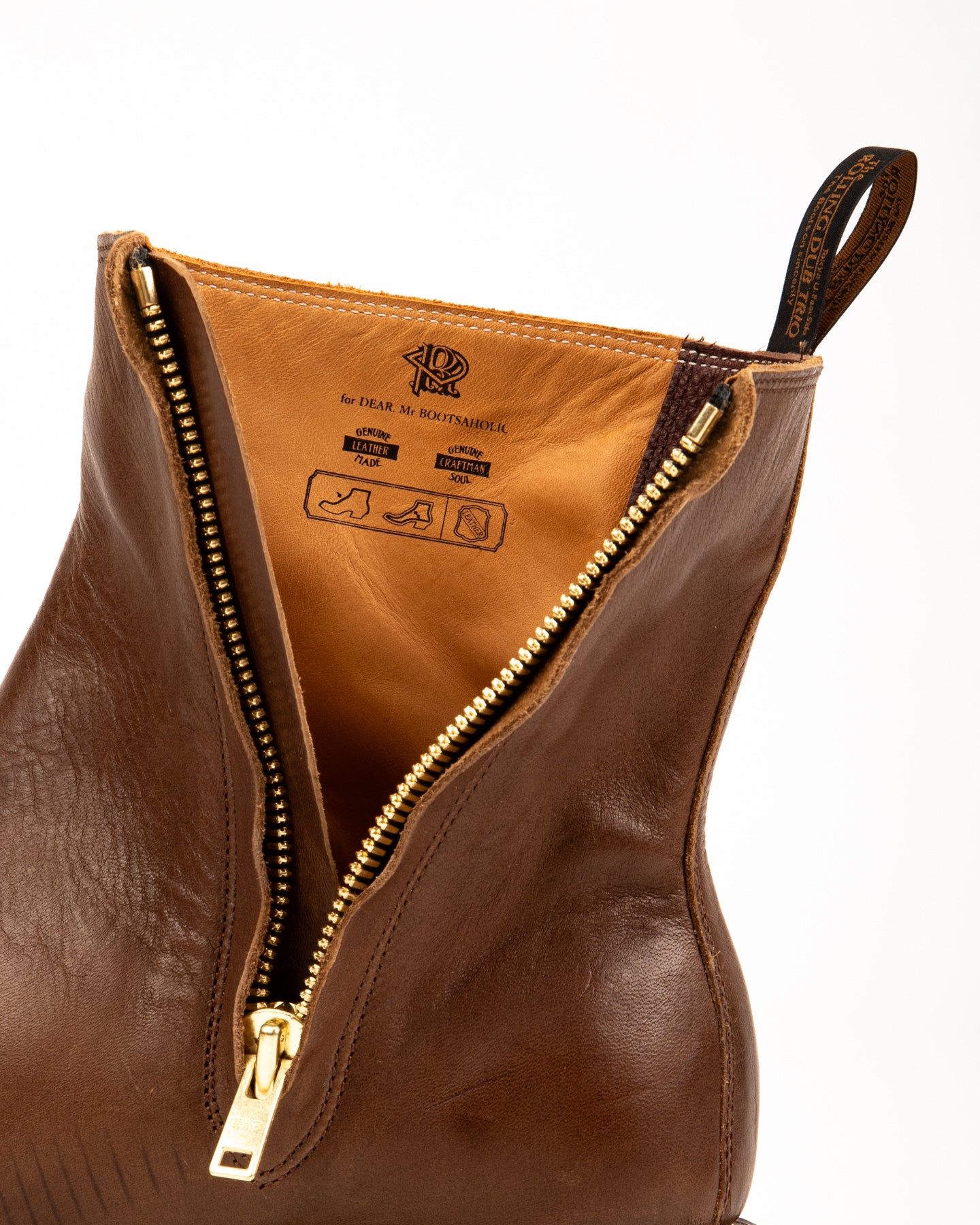 Casper Side Zip Boot - Brown Horsehide