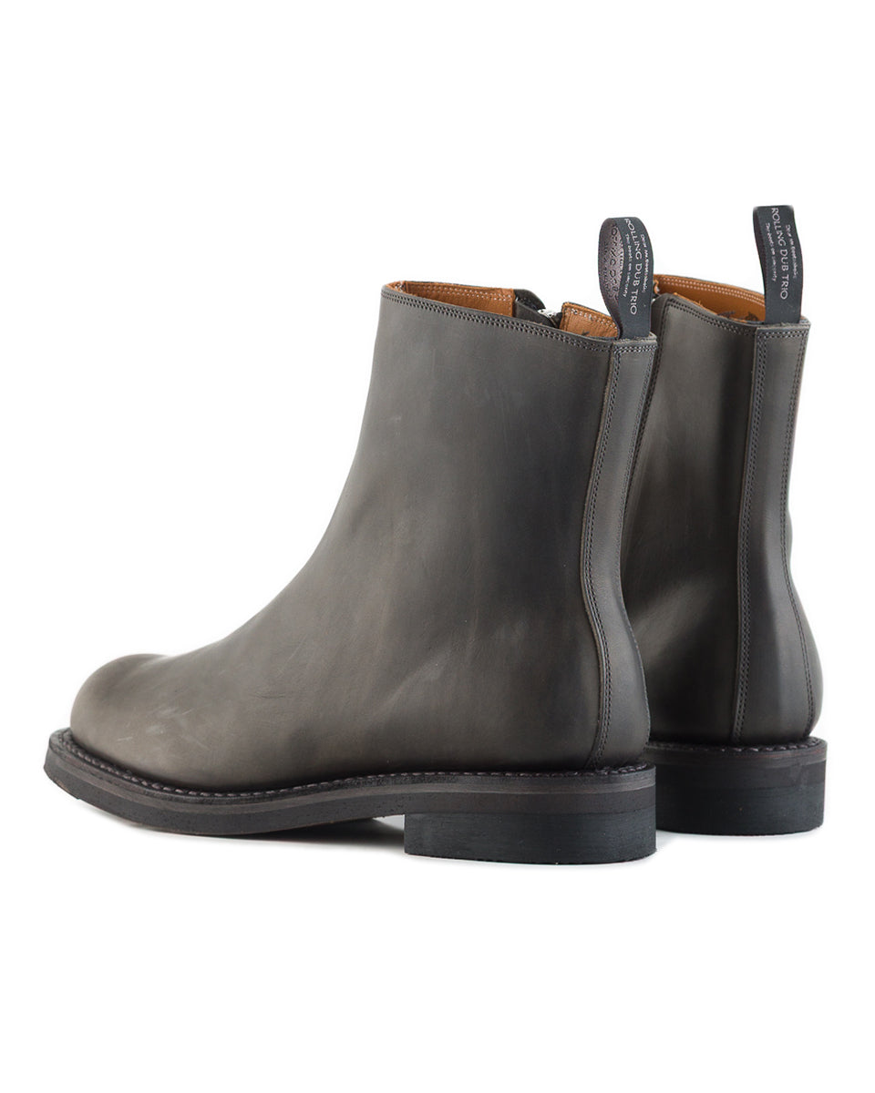 Rolling Dub Trio Casper Side Zip Boot - Gray Guidi Calf - Standard & Strange